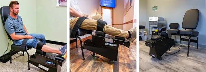Various images of a Knee on Trac machine