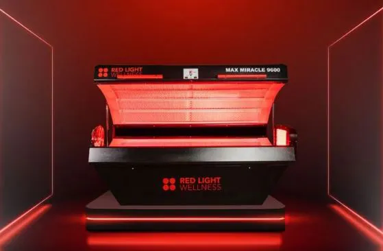 A red light therapy bed